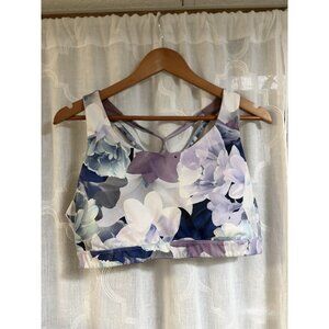 Old Navy Women's Active Sports Bra, flower printSize XL, Fully Lined, Go Dry